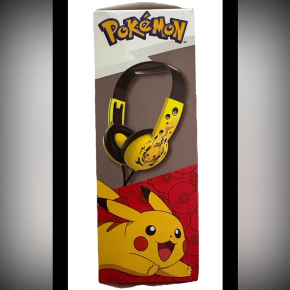 Pokemon Kid Safe Headphones with In-line Microphone - Yellow - Picture 3 of 4